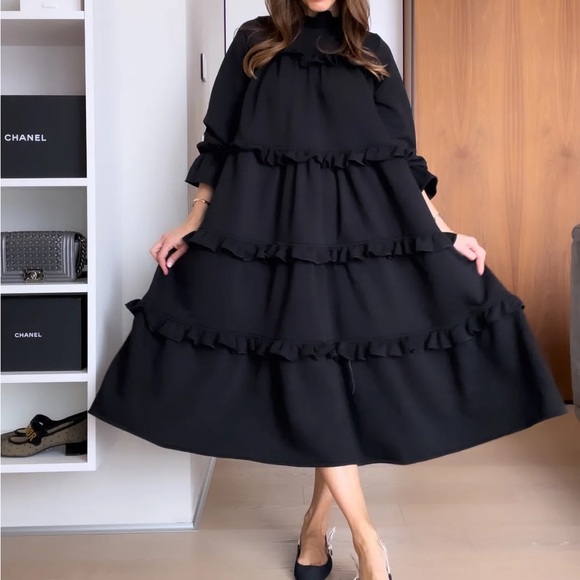 Marielle “Lauren” Black Dress – One Size Fits All (New with Tags) - Picture 4 of 6